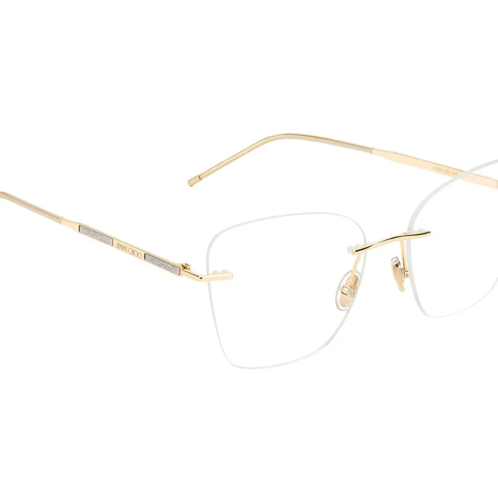JIMMY CHOO | New Eyeglasses Eyewear Single Bridge Rimless Frames Lux Luxury